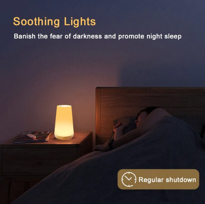 13 Colour Changing Dimmable Night Light Table Bedside Lamp Remote Control Touch USB Rechargeable