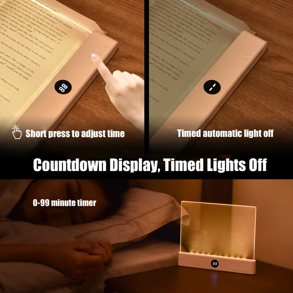 Smart Night Vision LED Flat Panel Reading Light | Eye Protection Book Lamp