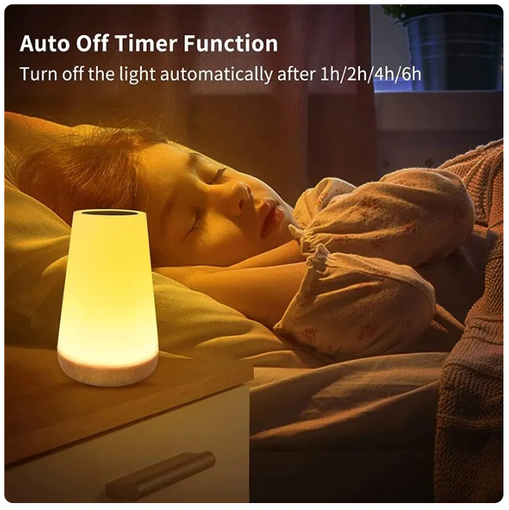 13 Colour Changing Dimmable Night Light Table Bedside Lamp Remote Control Touch USB Rechargeable