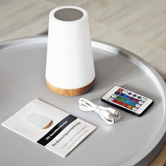 13 Colour Changing Dimmable Night Light Table Bedside Lamp Remote Control Touch USB Rechargeable