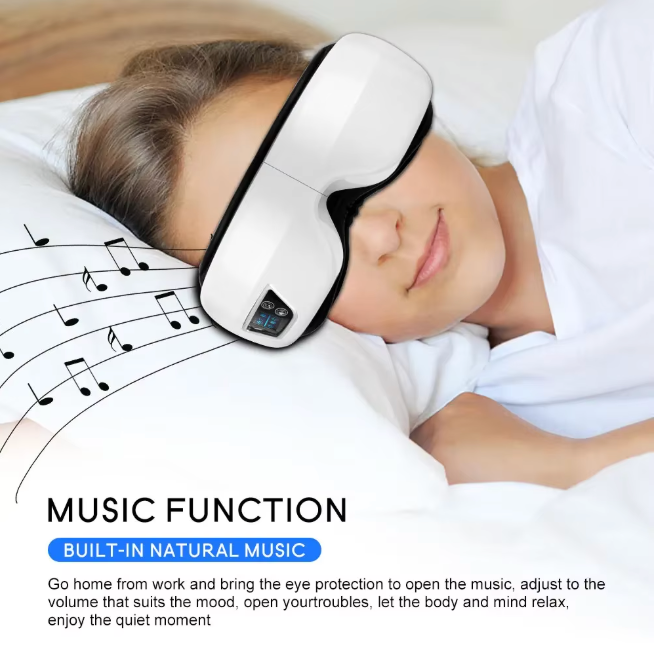Eye Massage Instrument Vibration Airbag Pressure Hot Compress Eye Massager Bluetooth Music Relax Fatigue Eye Care Foldable