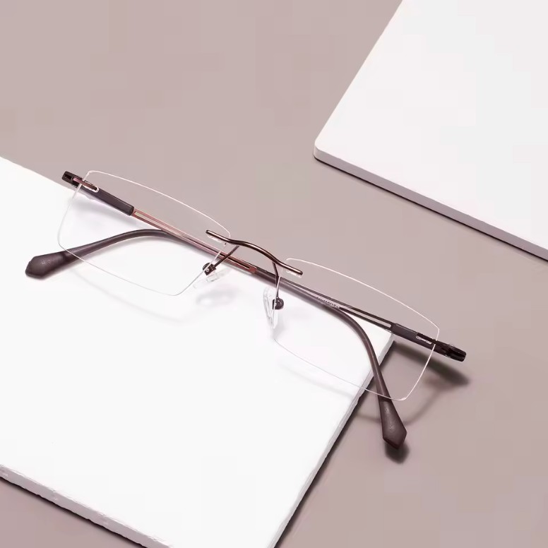 Ultralight Rimless Custom Prescription Eyeglasses