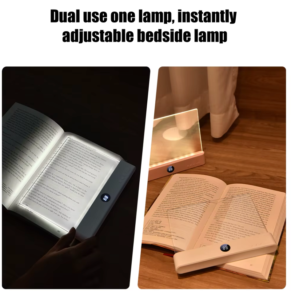 Smart Night Vision LED Flat Panel Reading Light | Eye Protection Book Lamp