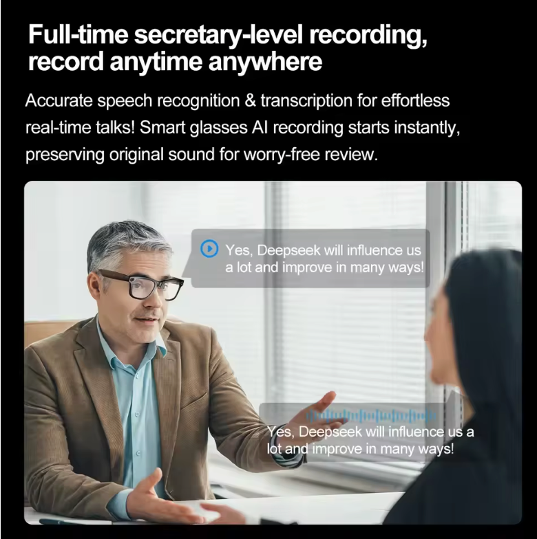 Owly AI Smart Glasses — Camera, Translation, AI Assistant & Audio in One